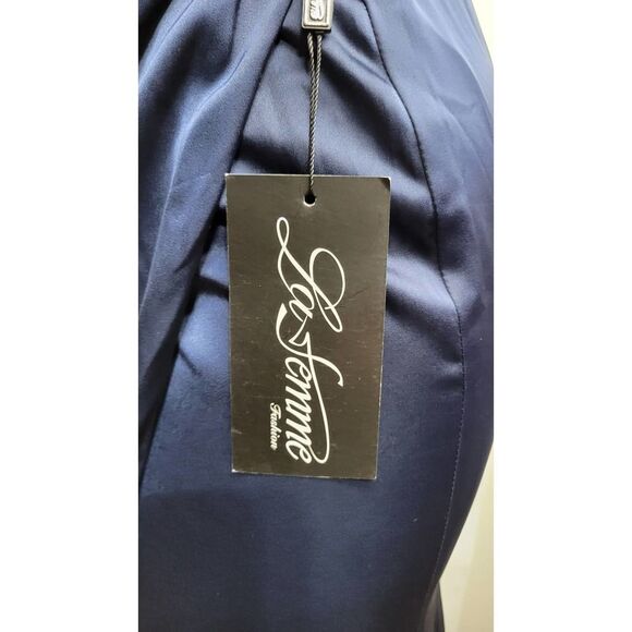 La Femme Dress 29888 DRESS Navy Blue NEW - Picture 4 of 6